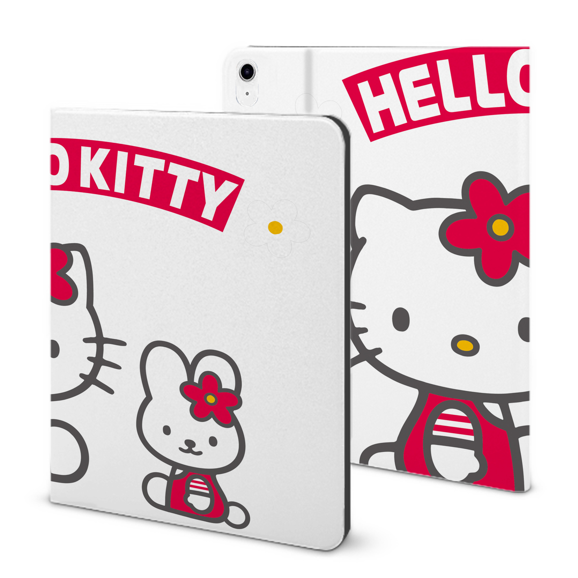 （画像用） Hello Kitty ハローキティ IPad ケース ブック型 PUレザー TPU 耐衝撃 軽量 薄型 ペン収納なし 全面保護 IPad 各モデル対応